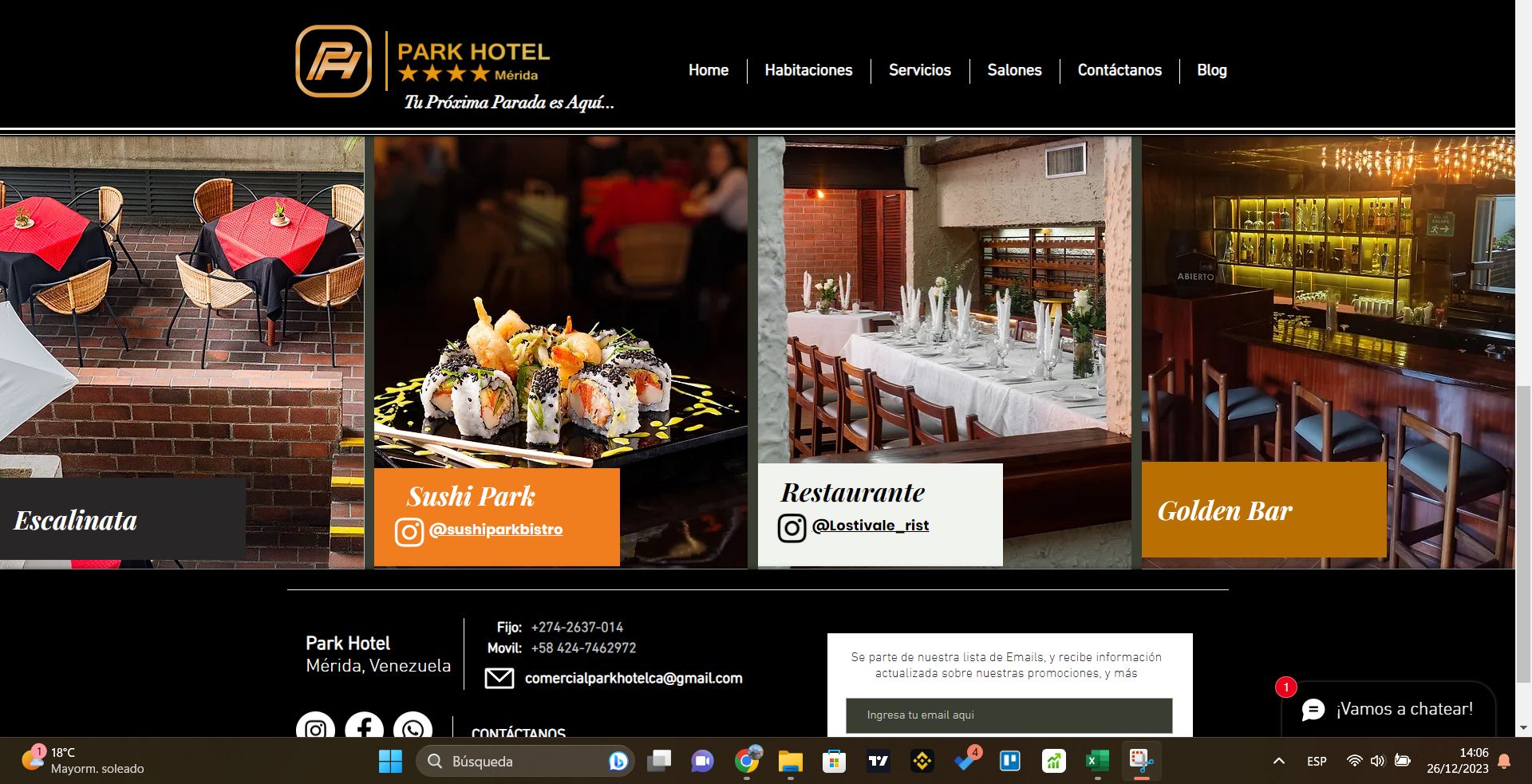 Landing YMC con chat (captura 2)