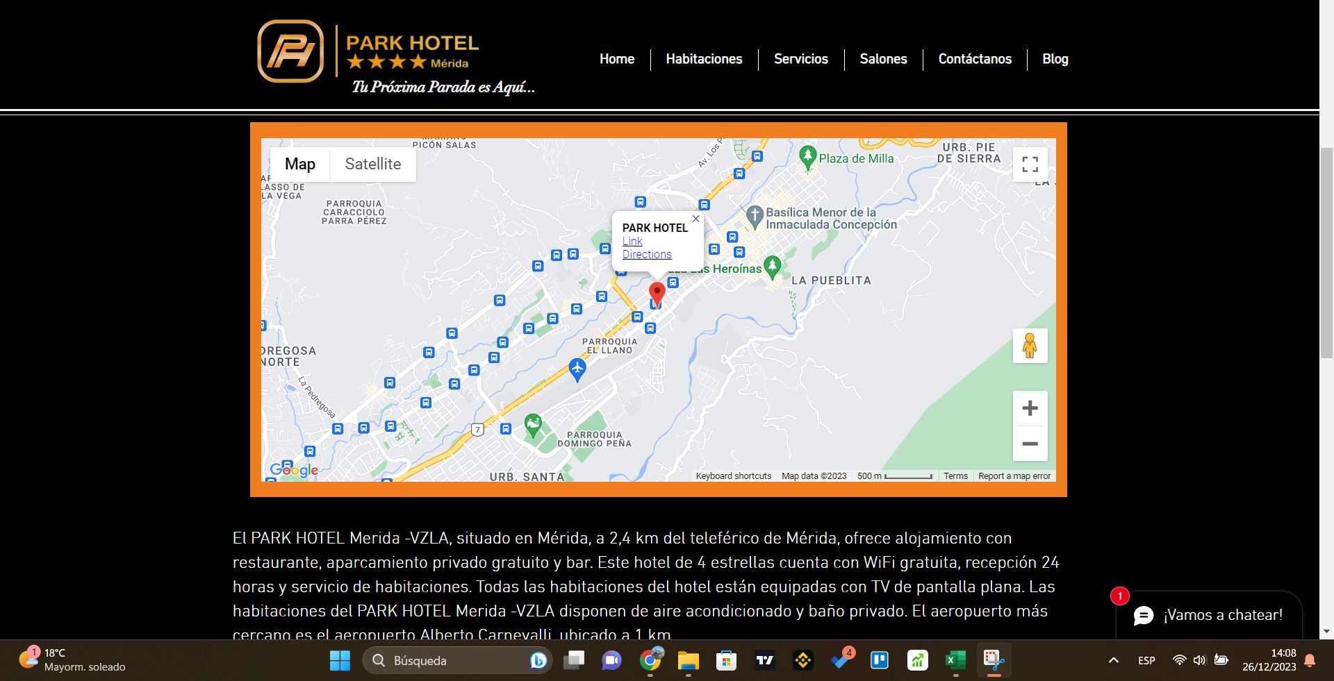 Landing YMC con chat (captura 2)