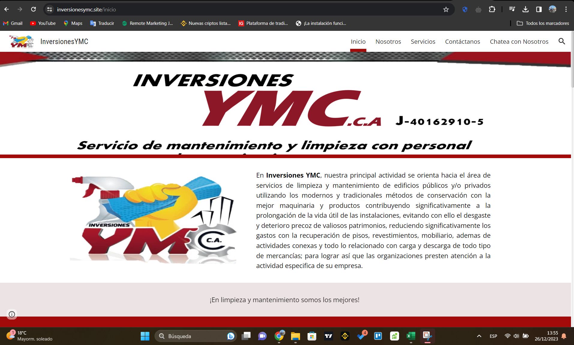 Web Park Hotel (captura 1)